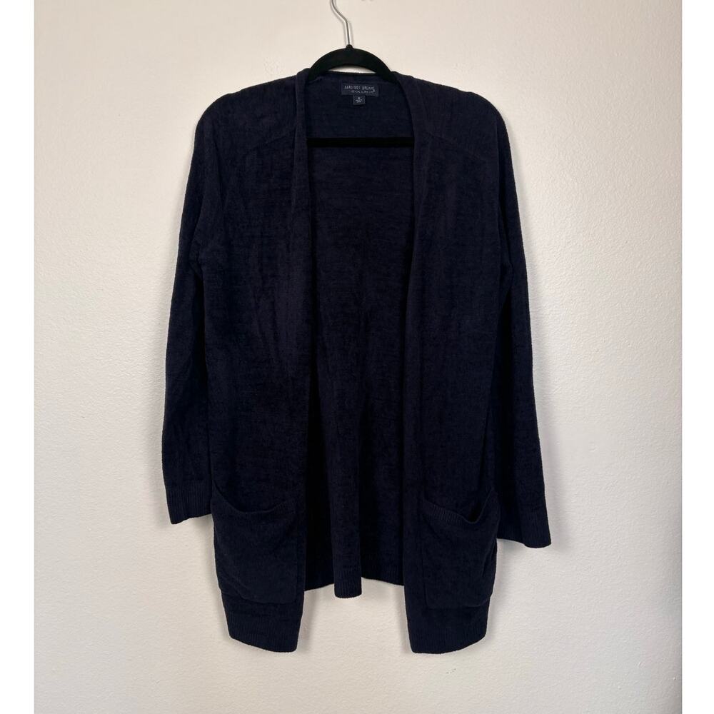 Barefoot Dreams Cozy Chic Ultralite Purple Pocket Front Lounge Cardigan Medium